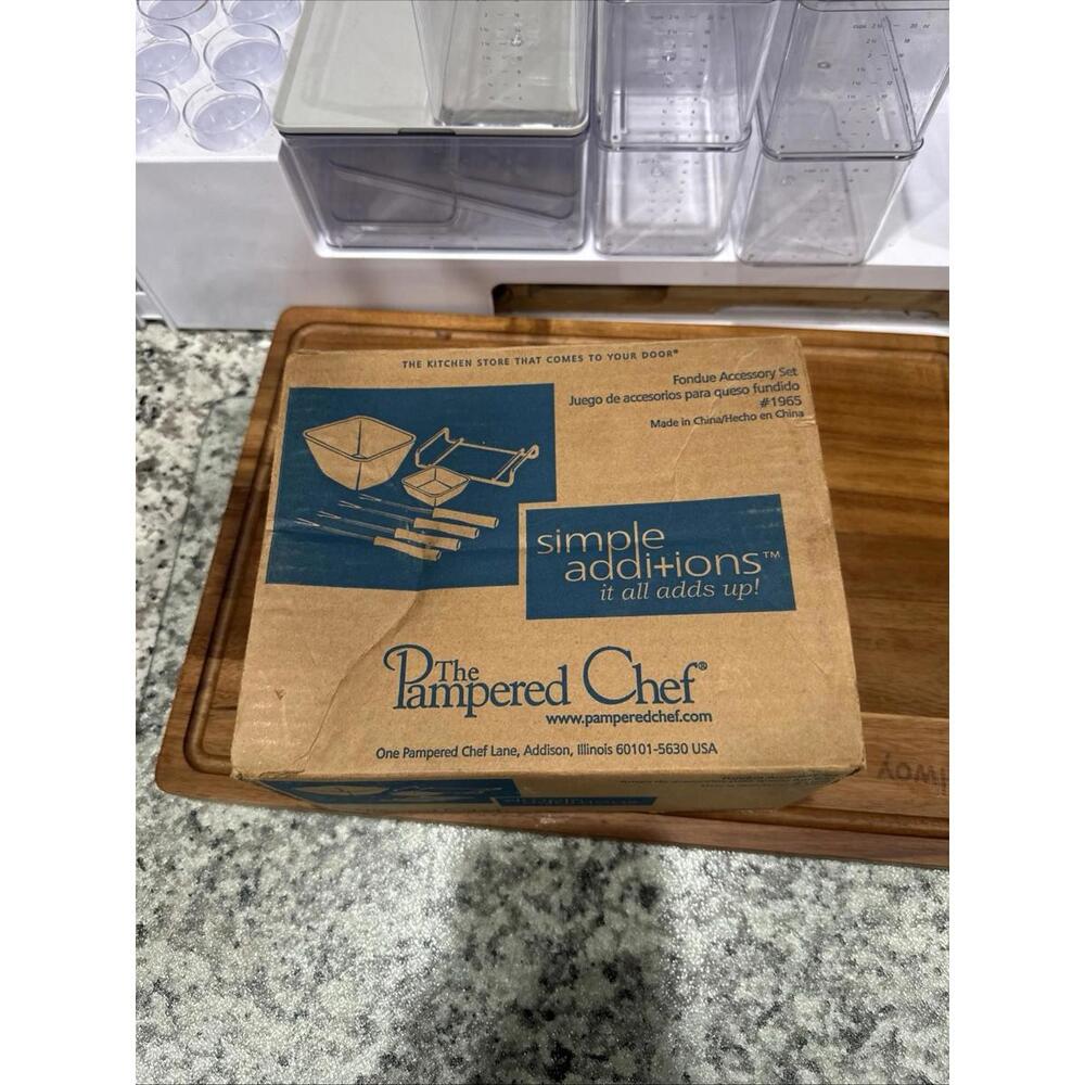 NEW Pampered Chef Simple Additions #1965 Accessory Set Appetizer Dessert  Fondue